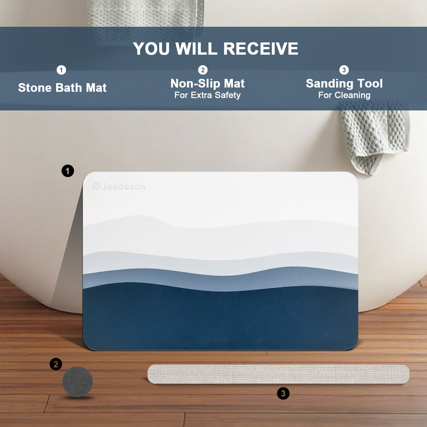 Diatomaceous Earth Stone Bath Mat