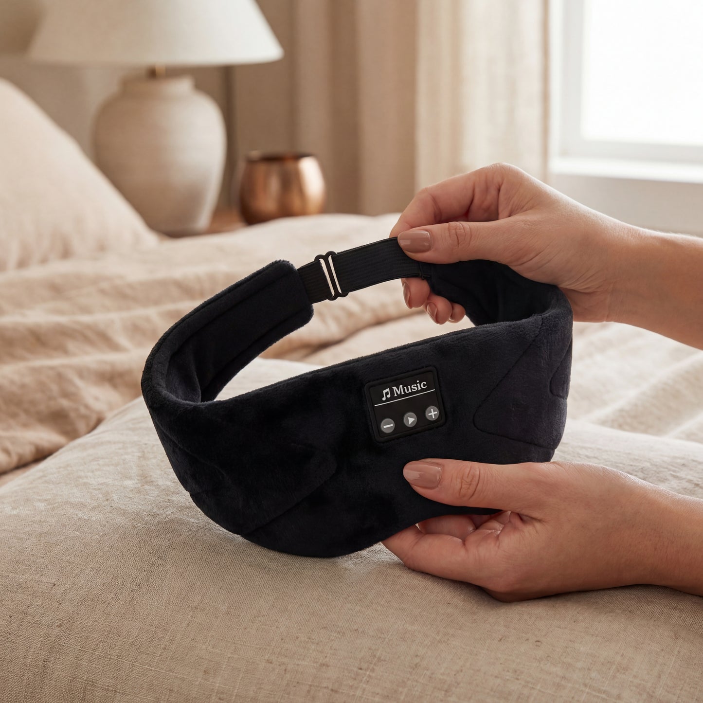 Bluetooth Sleep Mask with White Noise - Wireless Music Eye Mask