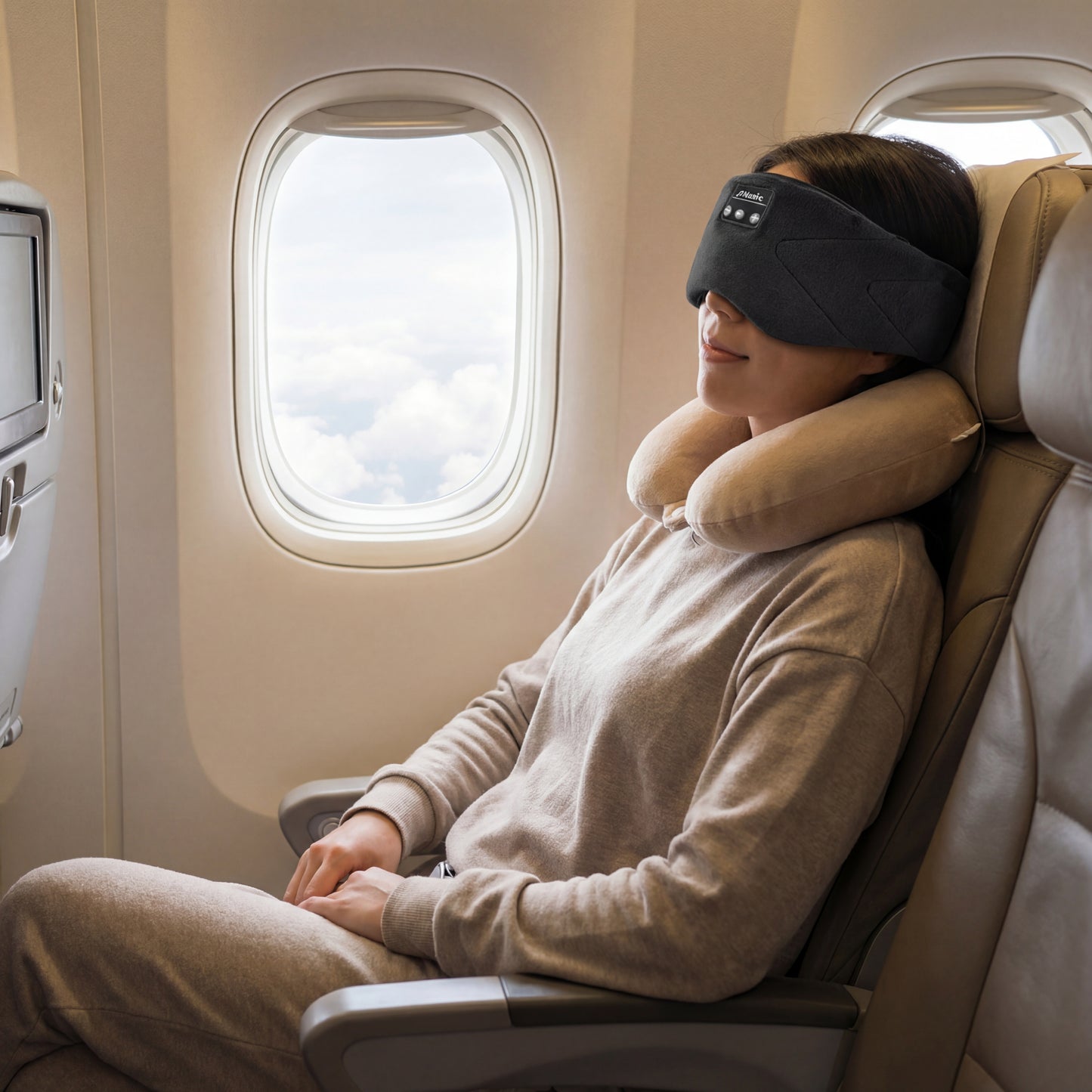 Bluetooth Sleep Mask with White Noise - Wireless Music Eye Mask