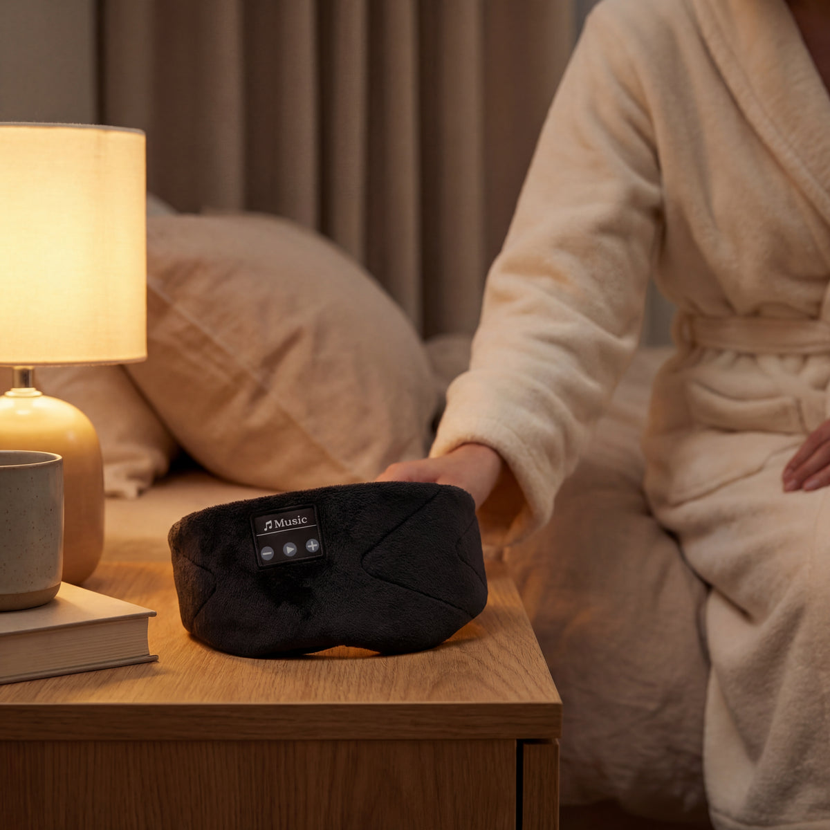 Bluetooth Sleep Mask with White Noise - Wireless Music Eye Mask