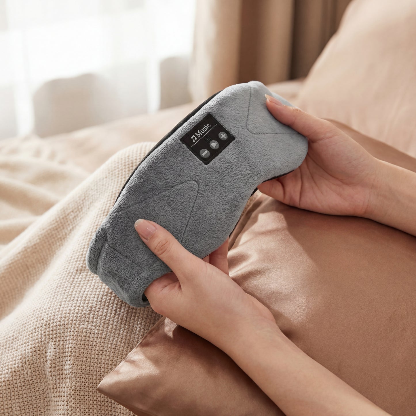 Bluetooth Sleep Mask with White Noise - Wireless Music Eye Mask