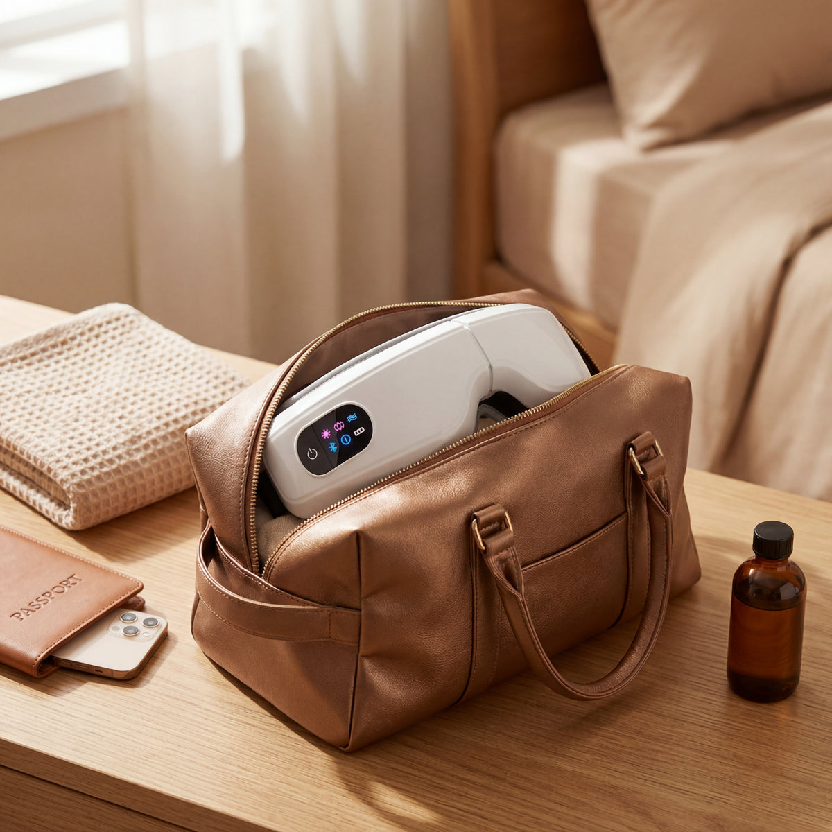 Heated Eye Massager with Air Compression - Bluetooth Music & Temple Massage