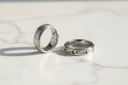 Lifestyle 5 — Both Rings on Marble